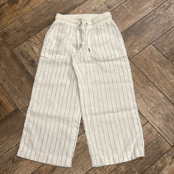 Athleta bali linen wide leg crop pants white size 2 - Picture 2 of 6